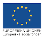 Europiska unionens flagga som visar att projektet är finansierat av Europeiska unionen. Under flaggan är följande text: Europiska unionen, Europeiska socialfonden.