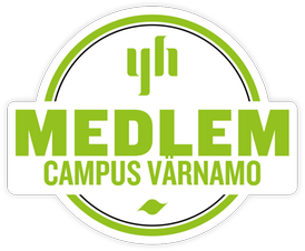 Grön logotype som visar att Campus Värnamo är medlem i Yrkeshögskoleförbundet. 